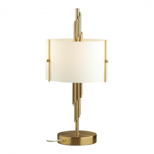 5415/2T MODERN ODL_EX23 39 бронзовый/белый матовый/металл/стекло Настольная лампа E27 2*40W MARGARET