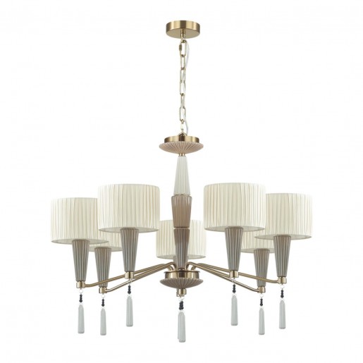 5403/7 CLASSIC ODL_EX23 33 бронзовый/светло-коричневый/кремовый металл/керамика/ткань Люстра E14 7*40W LATTE