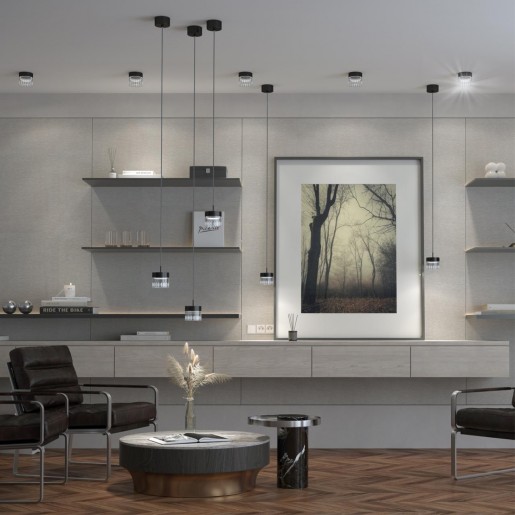 359006 OVER NT23 000 черный Светильник накладной светодиодный IP20 LED 4000K 10W 85-265V AURA