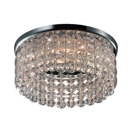 369441 NT09 122 хром/прозрачный Встраиваемый светильник GX5.3 50W 12V PEARL ROUND