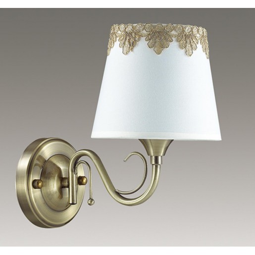 2998/1W LN16 194 бронзовый/декор. стекло/ткань Бра Е14 40W 220V PLACIDA