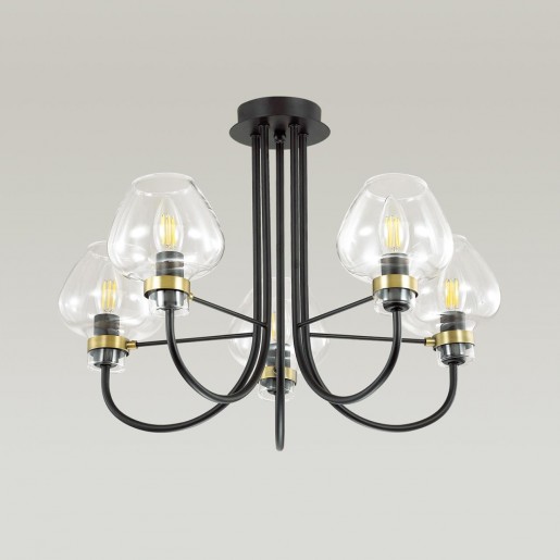 3708/5C LN18 137 чёрный Люстра потолочная E14 5*40W 220V ILONA