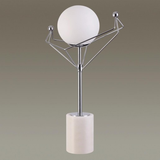 4467/1T LN20 055 хром, белый Настольная лампа E14 1*40W 220V KENNEDY