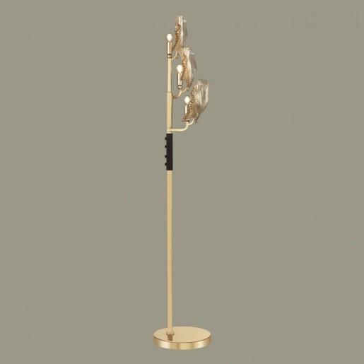 4870/3F HALL ODL_EX22 15 золотой/чёрный/стекло Торшер E14 3*40W VENTAGLIO