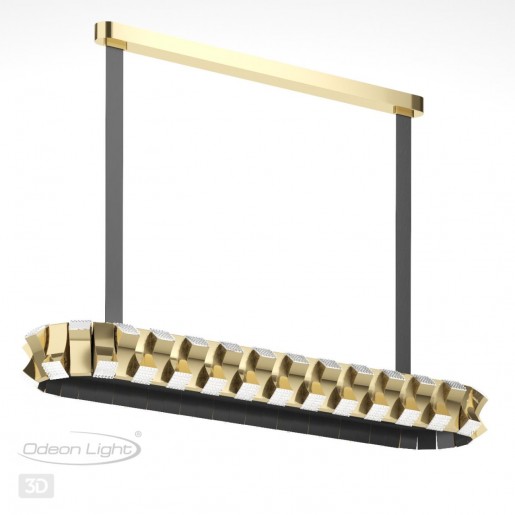 4993/90LA L-VISION ODL23 373 золотой/черный/металл/акрил Люстра LED 90W 3000K ASTURO