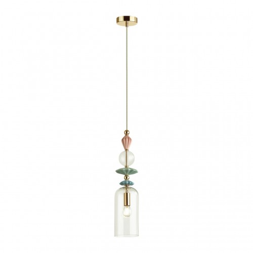 4855/1 CLASSIC ODL_EX22 31 золото/раноцветн./керамика/стекло Подвес E14 1*40W 4855/1 BIZET
