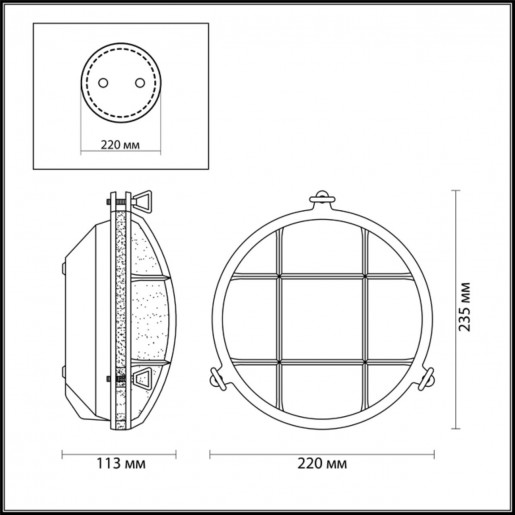 4130/1W ODL19 627 медный Настенный светильник Е27 1*60W LOFI