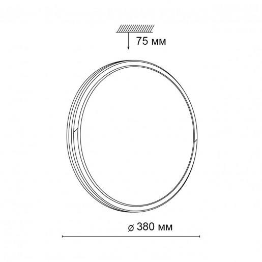 3058/DL SN 012 Светильник пластик/черный LED 48Вт 3000-6500К D380 IP43 пульт ДУ/RGB/LampSmart KEPA RGB