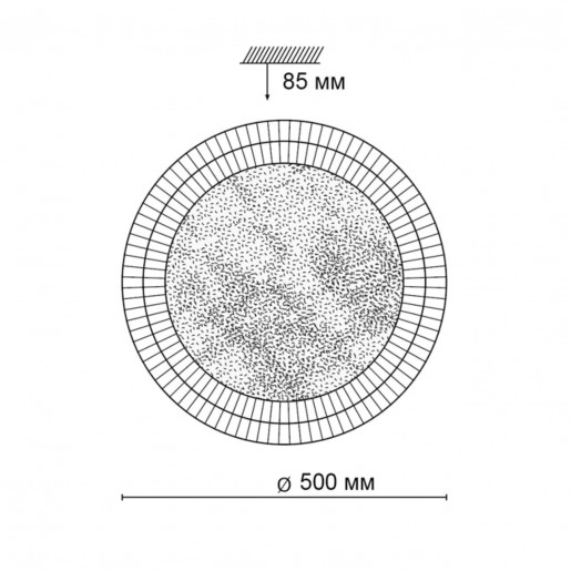 2092/EL SN 010 св-к MARELA пластик LED 72Вт 3000-6000K D500 IP43 пульт ДУ
