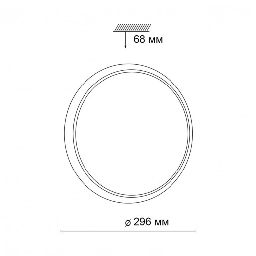 3062/18L VASTA LED SN 037 Светильник пластик/черный LED 18Вт 4000K D300 IP43 YUKI