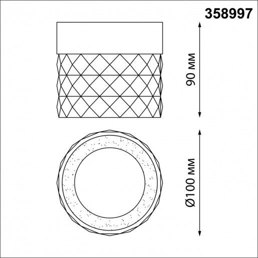 358997 OVER NT23 000 белый Светильник накладной светодиодный IP20 LED 4000K 10W 85-265V AURA