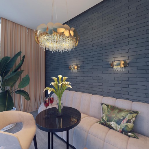 4636/6 ODL20 477 золото/хрусталь/металл Люстра E14 6*40W 220V ULLA