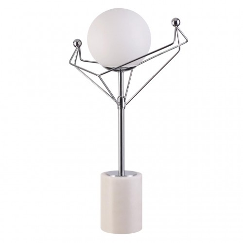 4467/1T LN20 055 хром, белый Настольная лампа E14 1*40W 220V KENNEDY
