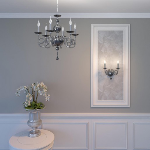 4601/2W ODL19 507 хром/дымчатый/хрусталь Бра E14 2*40W IRIA