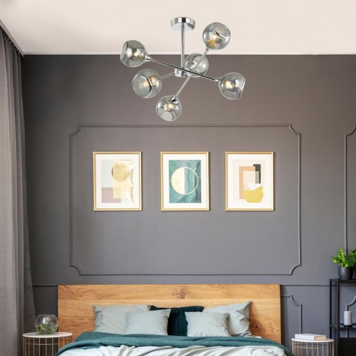 4530/6C COMFI LN21 060 хром Люстра потолочная E27 6*60W 220V SANDRA