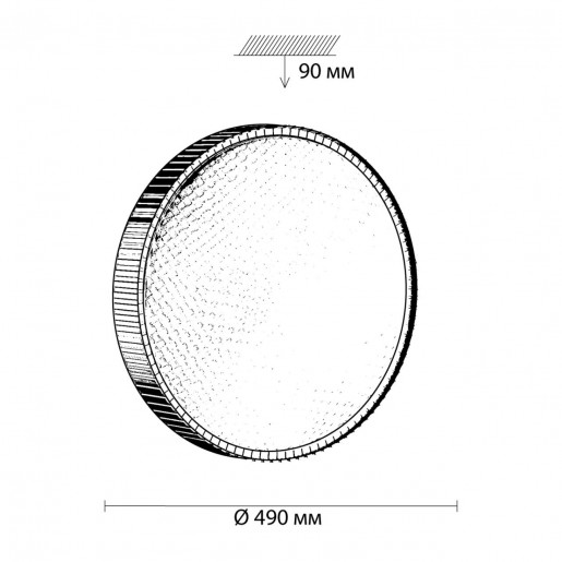 3004/EL SN 027 св-к MOSTLI пластик LED 72Вт 3000-6000K D490 IP43 пульт ДУ