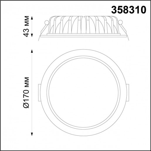 358310 NT19 000 белый Встраиваемый диммируемый св-к с пультом ДУ IP44 LED 3000-6500K 20W 85-265V DRU