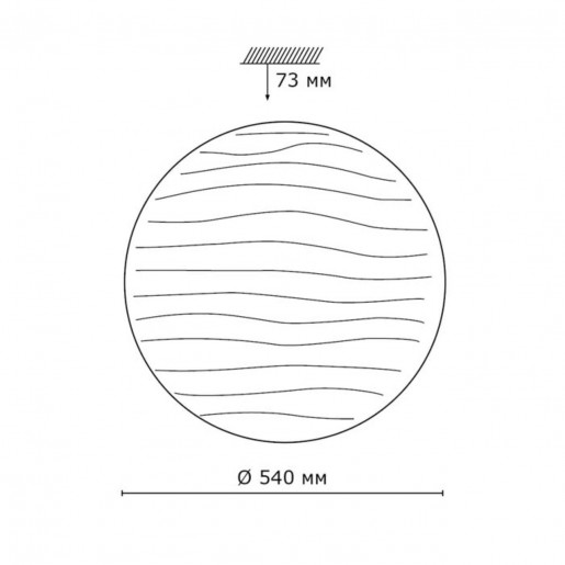2040/EL SN 086 св-к WAVE пластик LED 72Вт 3000-6000K D540 IP43 пульт ДУ