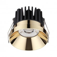 357909 NT19 088 золото Светильник встраиваемый IP44 LED 3000К 10W 100-265V METIS