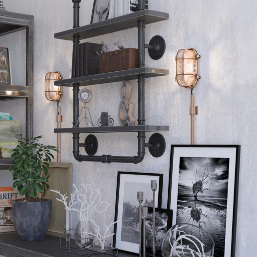 4131/1W ODL19 627 медный Настенный светильник Е27 1*60W LOFI