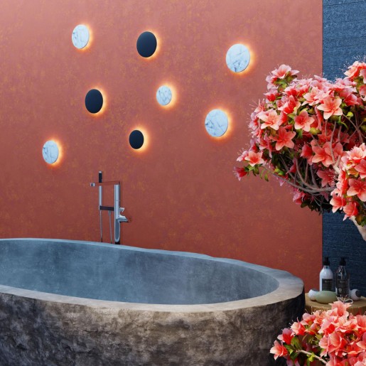 4235/6WL HIGHTECH ODL21 095 "под мрамор"/металл Настен.светильник IP54 LED 6W 560Лм 4000K ECLISSI