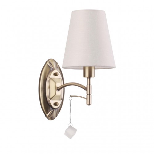 4469/1W LN20 226 античная латунь, белый Бра E14 1*40W 220V LEAH