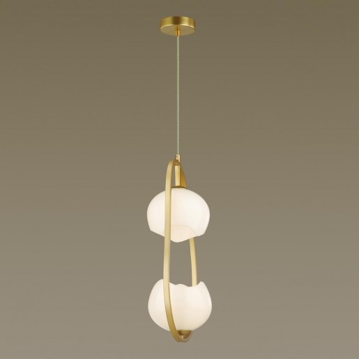 4873/2 MODERN ODL_EX22 49 золотой/белый/стекло Подвес E14 2*40W WATERLILY