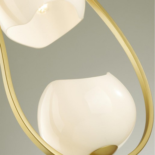 4873/2 MODERN ODL_EX22 49 золотой/белый/стекло Подвес E14 2*40W WATERLILY