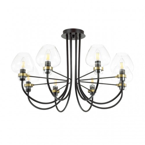 3708/8C LN18 137 чёрный Люстра потолочная E14 8*40W 220V ILONA