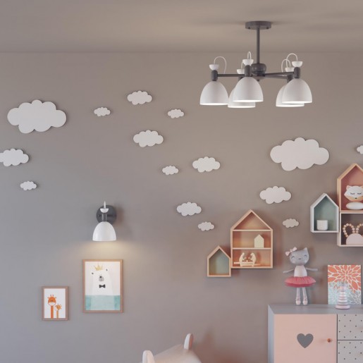 3687/5C LN18 104 серый Люстра на штанге E27 5*40W 220V FIONA