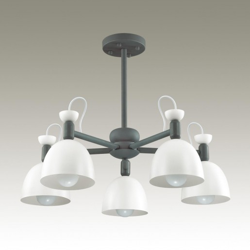 3687/5C LN18 104 серый Люстра на штанге E27 5*40W 220V FIONA