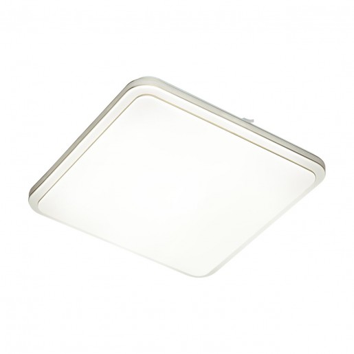 7613/DL PALE SN 034 Светильник пластик/белый/серебристый/золотой LED 48Вт c ДУ 3000-6000К 440x440 IP43 пульт ДУ SEVA