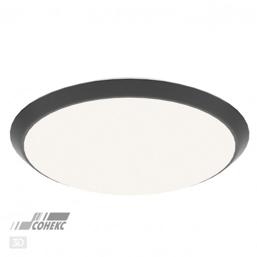 3062/18LD VASTA LED SN 037 Светильник пластик/черный LED 18Вт 4000K D400 IP43 датчик движения YUKI