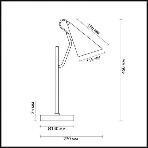 4439/1T LN20 050 белый, золотой Настольная лампа E14 1*40W 220V WATSON