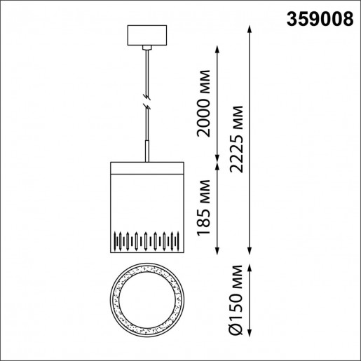 359008 OVER NT23 000 черный Светильник накладной светодиодный IP20 LED 4000K 18W 85-265V AURA