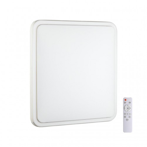 7613/DL PALE SN 034 Светильник пластик/белый/серебристый/золотой LED 48Вт c ДУ 3000-6000К 440x440 IP43 пульт ДУ SEVA