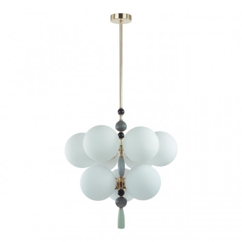 5405/9 MODERN ODL_EX23 35 золотой/серый/зеленый/белый матовый металл/керамика/стекло Люстра E14 9*40W PALLE