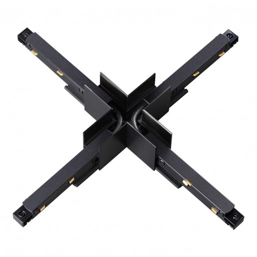 135128 SHINO NT21 033 черный Соединитель с токопроводом для шинопровода Х-образный IP20 48V FLUM