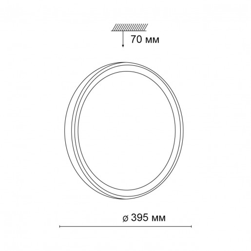 3065/36L VASTA LED SN 041 Светильник пластик/черный LED 36Вт 3000-6000K D400 IP43 пульт ДУ TASTA