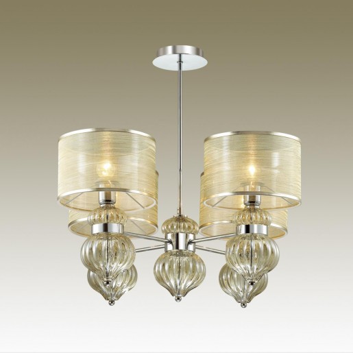 4687/4 ODL20 500 хром/"шампань"/бежевый Люстра E27 4*40W 220V LILIT