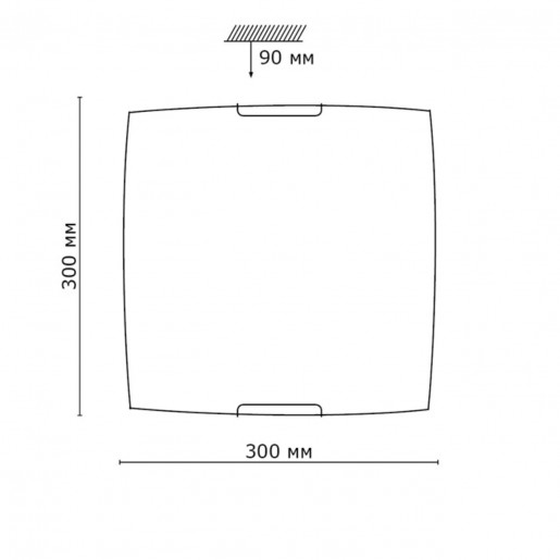2155 SN 109 св-к KORDA стекло E27 2*100Вт 300х300