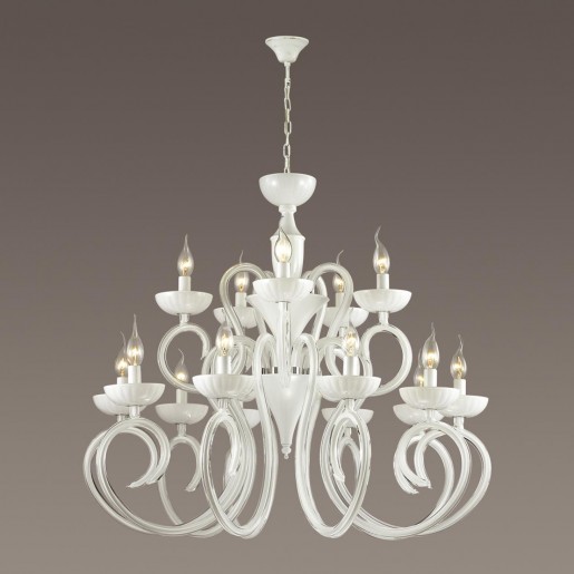 3932/15 ODL18 454 хром/белый Люстра IP20 E14 15*40W 220V ZEFIRO