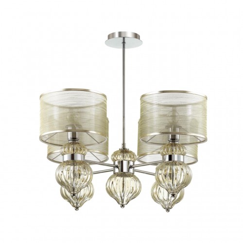 4687/4 ODL20 500 хром/"шампань"/бежевый Люстра E27 4*40W 220V LILIT