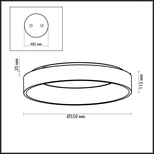 4062/50CL ODL19 89 белый/серый Люстра потолочная с ДУ LED 50W 220V SOLE