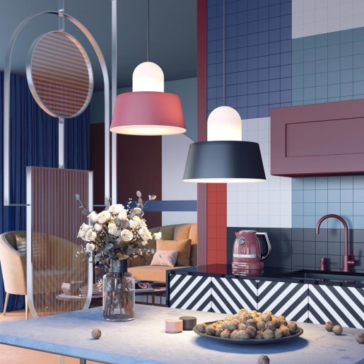 4141/1 ODL19 389 черный Подвес Е27 1*60W ALUR