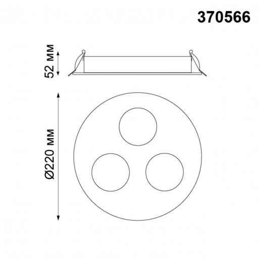 370566 NT19 031 белый Встраиваемый светильник IP20 GU10 3*50W 220-240V CARINO