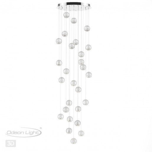 5007/120L L-VISION ODL23 417 хром/прозрачный/металл/акрил Люстра каскадная LED 120W 4000K 6600Лм CRYSTAL
