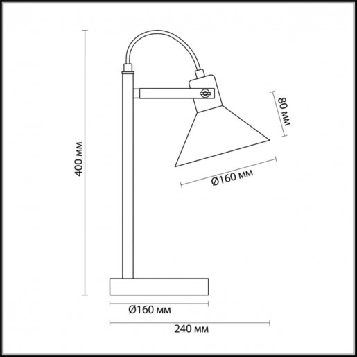 3707/1T LN18 099 никель Настольная лампа E14 60W 220V EFFI