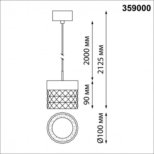 359000 OVER NT23 000 черный Светильник накладной светодиодный IP20 LED 4000K 10W 85-265V AURA