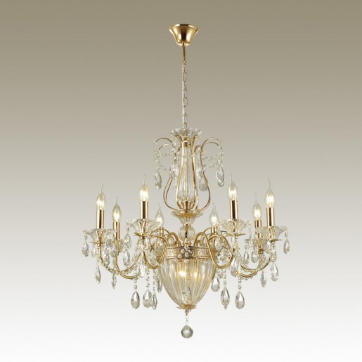 4724/8 ODL20 494 золотой/хрусталь Люстра E14 8*40W 220V KUVIA